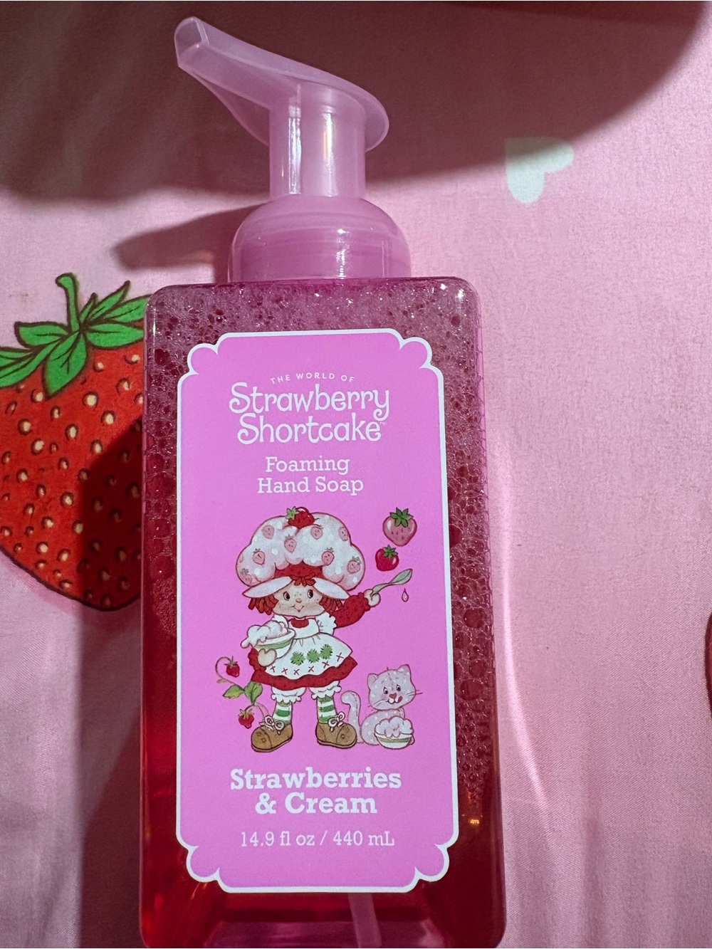 Strawberry Shortcake Strawberries & Cream Foaming Hand Soap - Pink